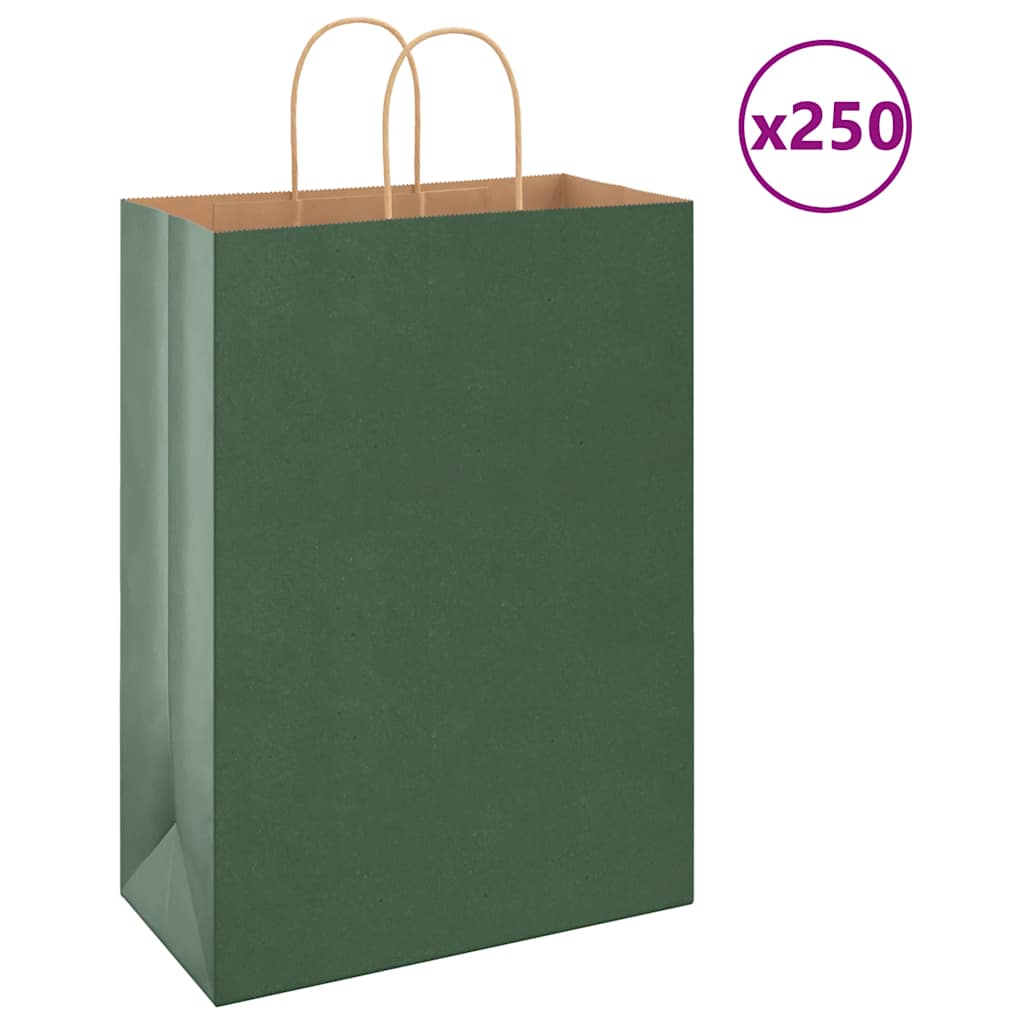 Bolsas de papel con asas 250 uds amarillas 15x8x21 cm