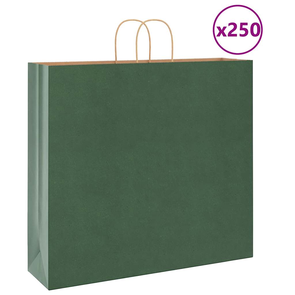 Bolsas de papel con asas 250 uds amarillas 15x8x21 cm