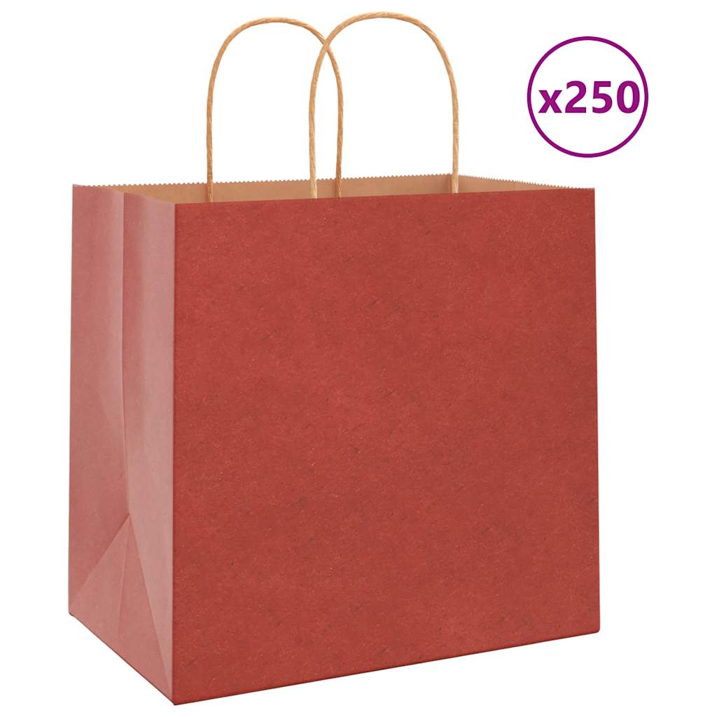 Bolsas de papel con asas 250 uds amarillas 15x8x21 cm