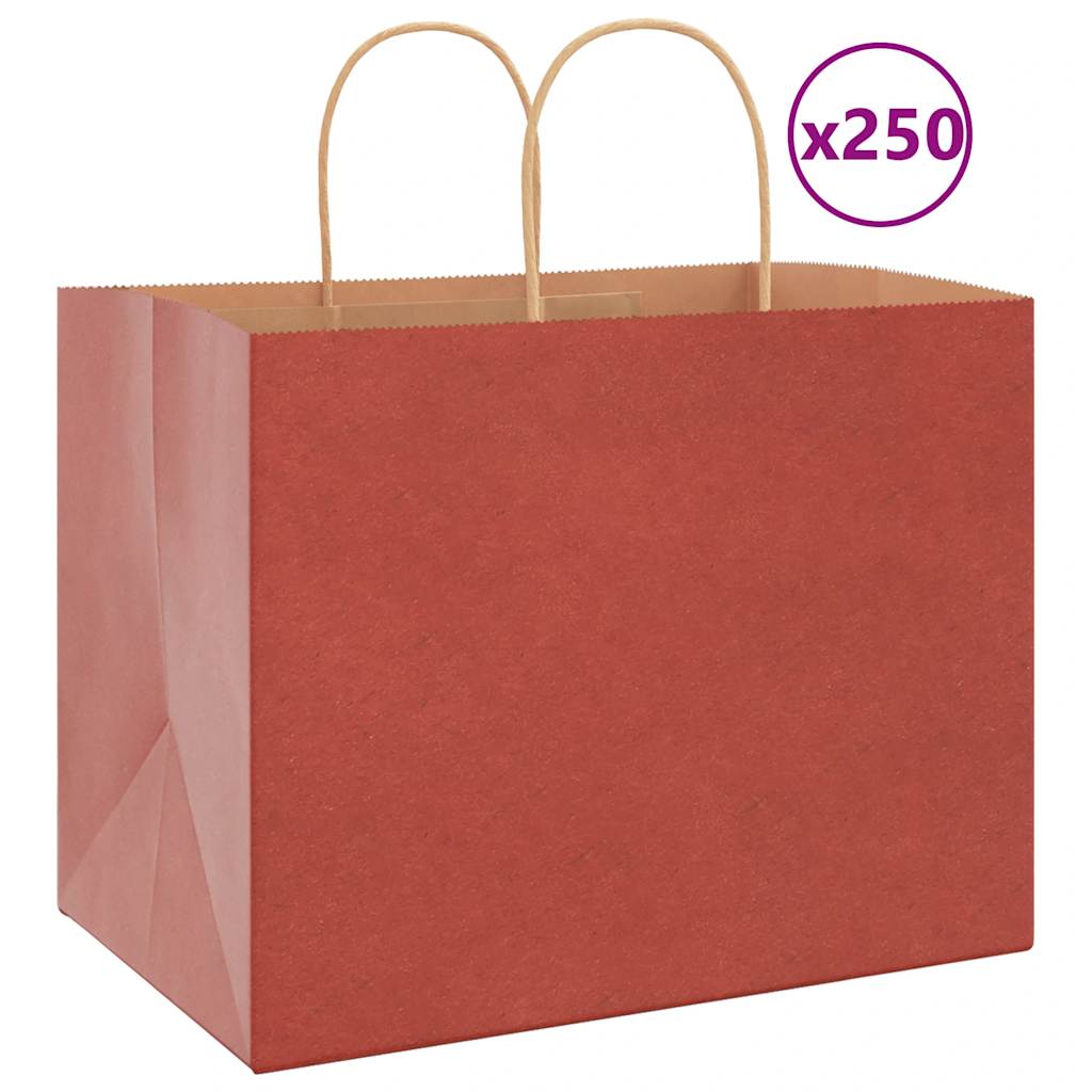 Bolsas de papel con asas 250 uds amarillas 15x8x21 cm