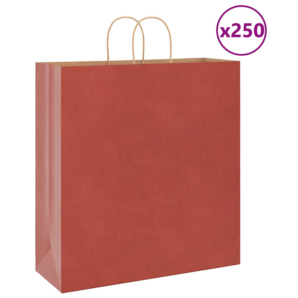 Bolsas de papel con asas 250 uds amarillas 15x8x21 cm