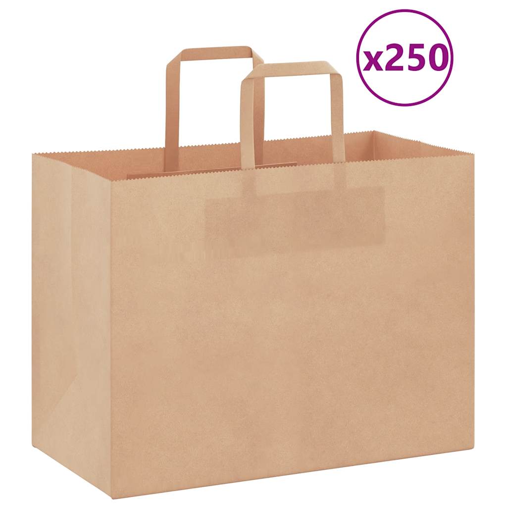 Bolsas de papel con asas 250 uds amarillas 15x8x21 cm