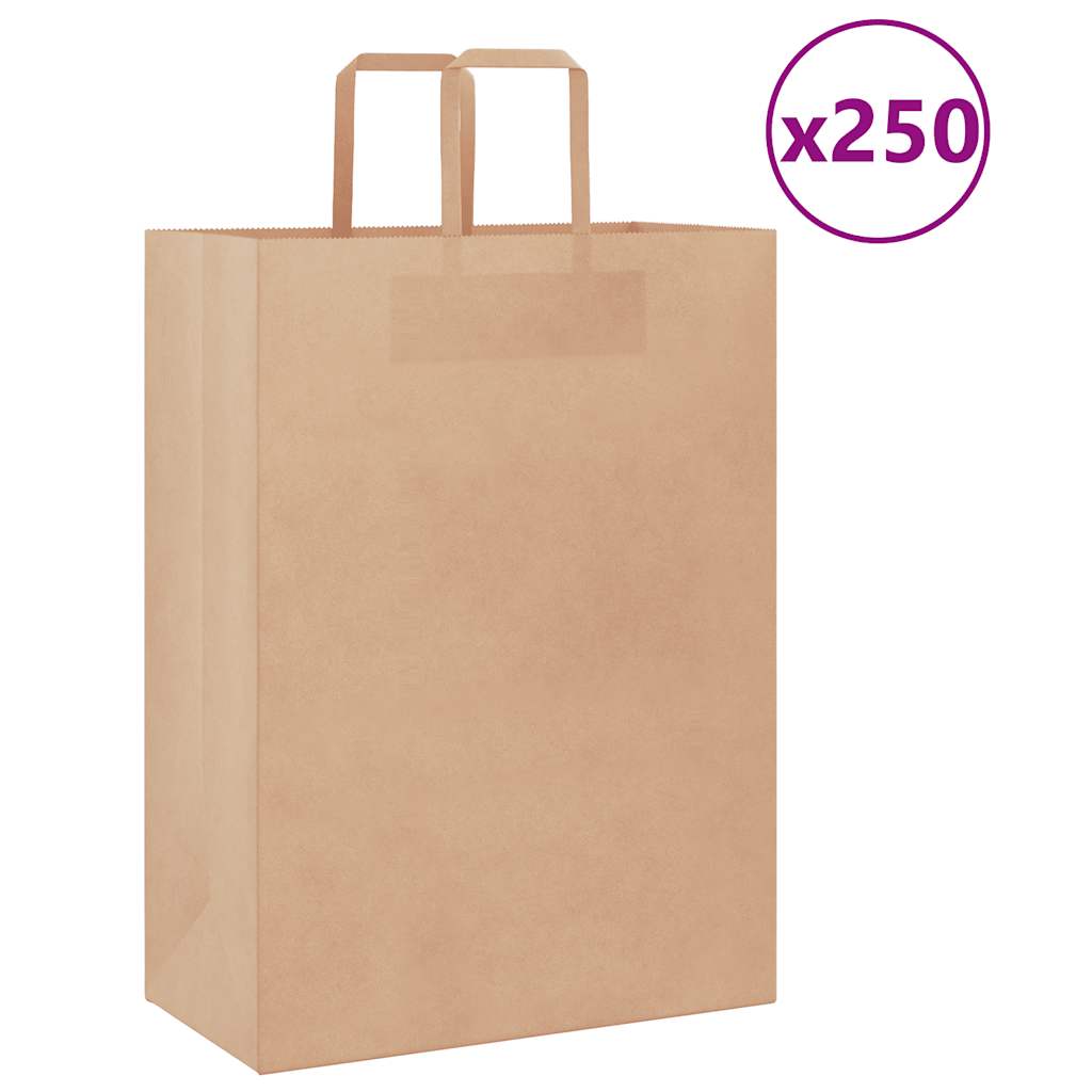 Bolsas de papel con asas 250 uds amarillas 15x8x21 cm