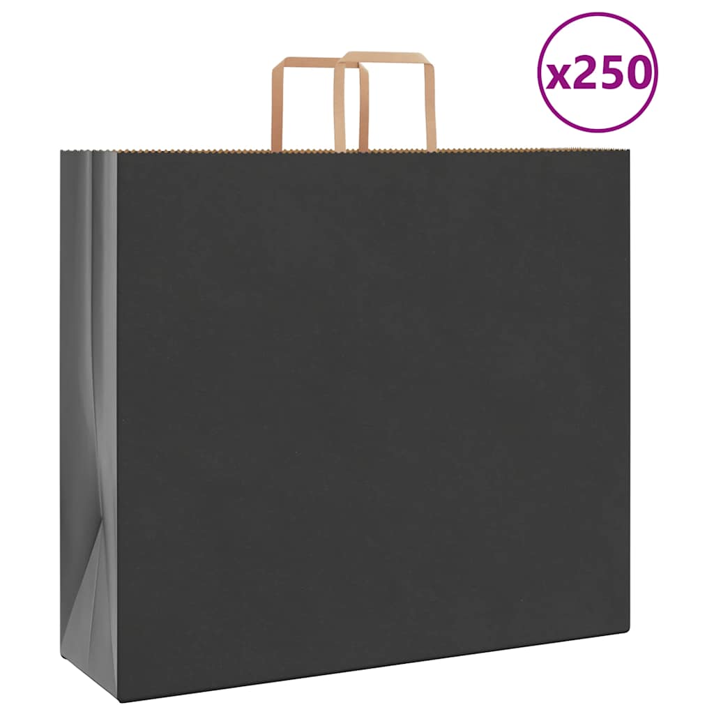 Bolsas de papel con asas 250 uds amarillas 15x8x21 cm
