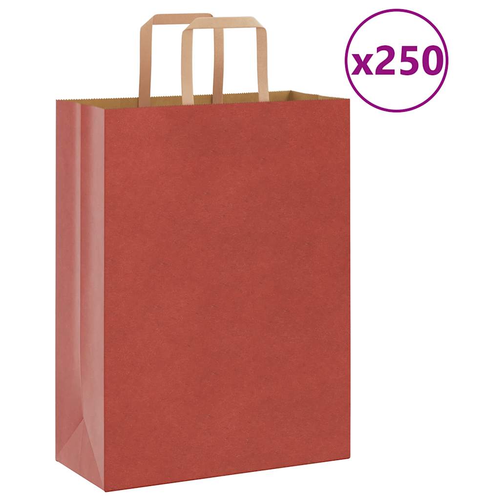 Bolsas de papel con asas 250 uds amarillas 15x8x21 cm