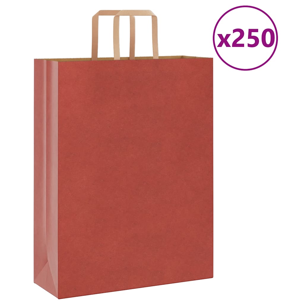 Bolsas de papel con asas 250 uds amarillas 15x8x21 cm