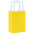 Bolsas de papel con asas 250 uds amarillas 15x8x21 cm