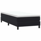 Cama box spring con colchón cuero sintético blanco 100x200 cm