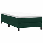 Cama box spring con colchón cuero sintético blanco 100x200 cm