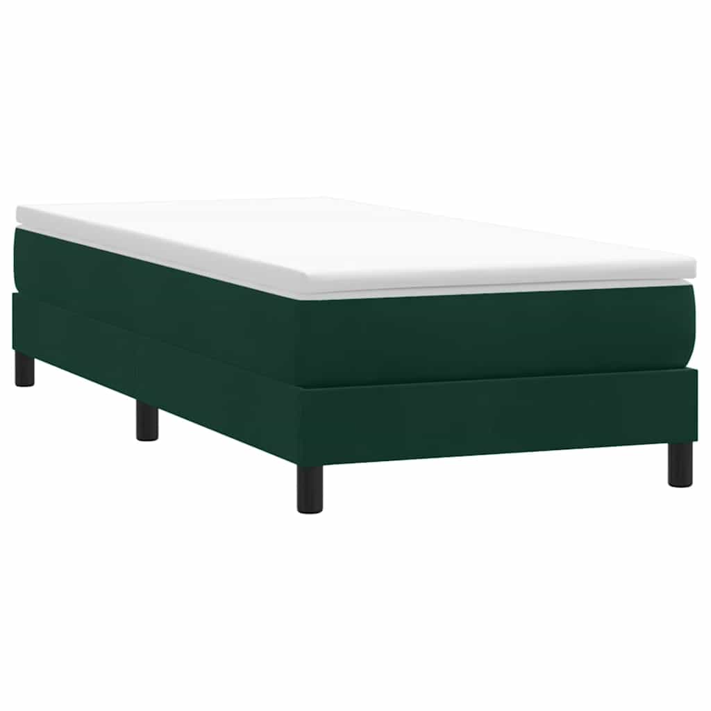 Cama box spring con colchón cuero sintético blanco 100x200 cm