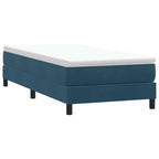 Cama box spring con colchón cuero sintético blanco 100x200 cm
