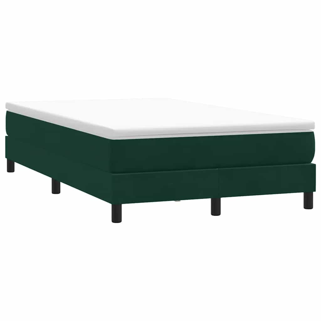 Cama box spring con colchón cuero sintético blanco 100x200 cm