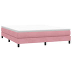Cama box spring con colchón cuero sintético blanco 100x200 cm