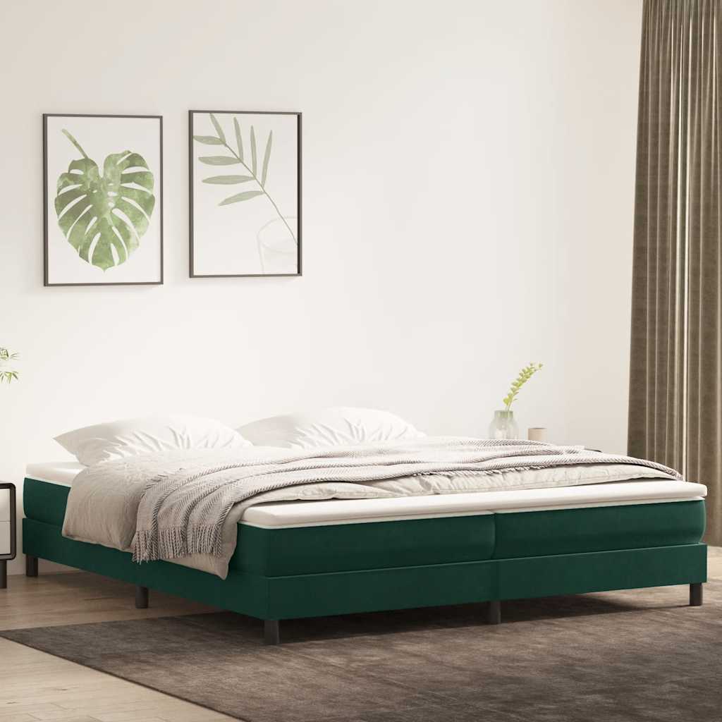 Cama box spring con colchón cuero sintético blanco 100x200 cm