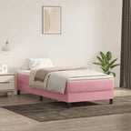 Cama box spring con colchón cuero sintético blanco 100x200 cm