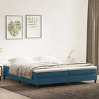Cama box spring con colchón cuero sintético blanco 100x200 cm