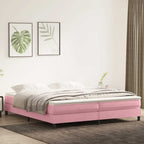 Cama box spring con colchón cuero sintético blanco 100x200 cm