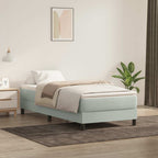 Cama box spring con colchón cuero sintético blanco 100x200 cm