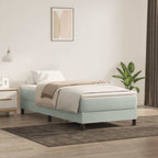 Cama box spring con colchón cuero sintético blanco 100x200 cm
