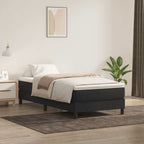 Cama box spring con colchón cuero sintético blanco 100x200 cm