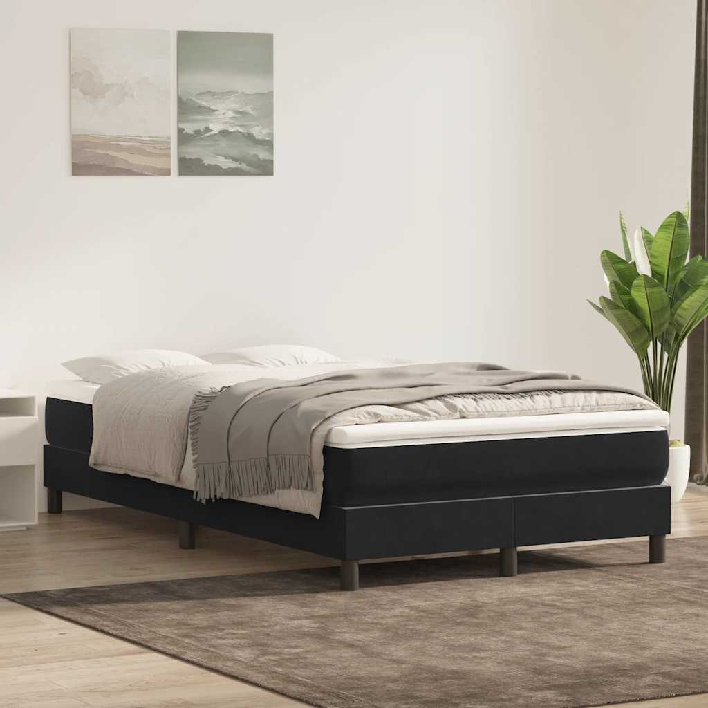 Cama box spring con colchón cuero sintético blanco 100x200 cm