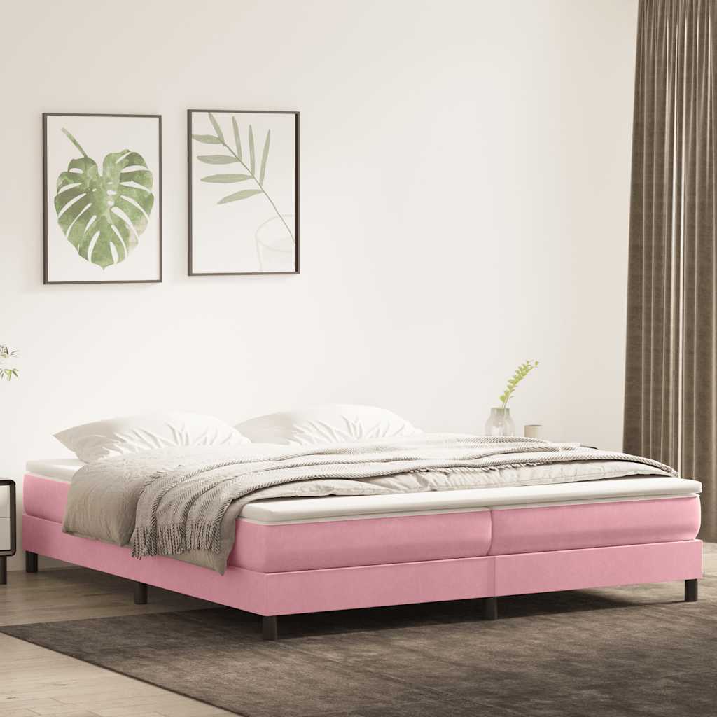 Cama box spring con colchón cuero sintético blanco 100x200 cm