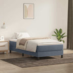 Cama box spring con colchón cuero sintético blanco 100x200 cm