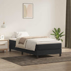 Cama box spring con colchón cuero sintético blanco 100x200 cm