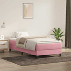 Cama box spring con colchón cuero sintético blanco 100x200 cm