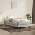 Cama box spring con colchón cuero sintético blanco 100x200 cm