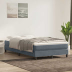 Cama box spring con colchón cuero sintético blanco 100x200 cm