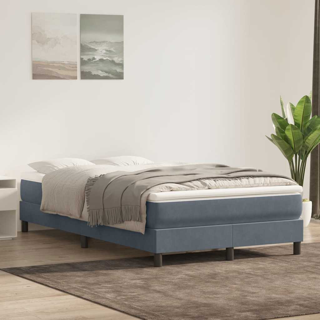 Cama box spring con colchón cuero sintético blanco 100x200 cm