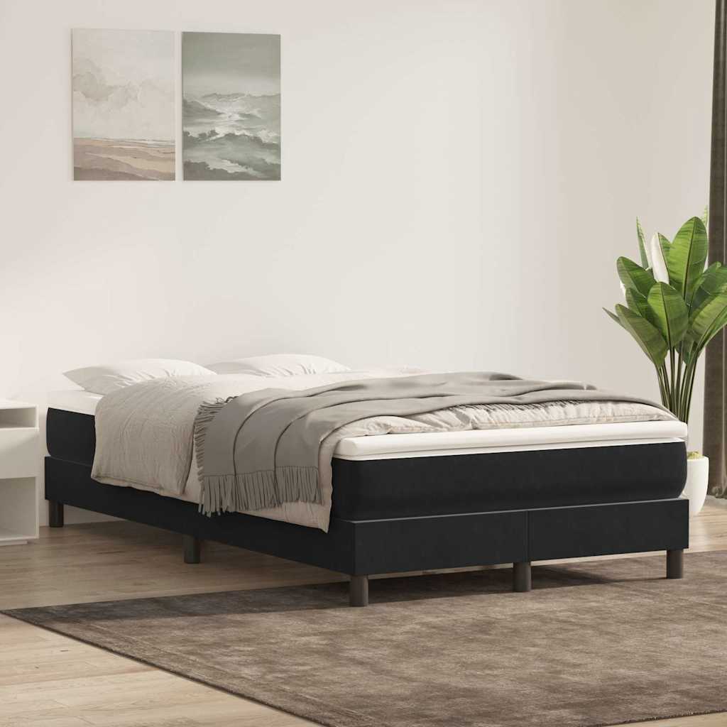 Cama box spring con colchón cuero sintético blanco 100x200 cm
