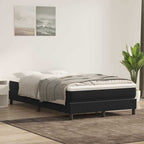 Cama box spring con colchón cuero sintético blanco 100x200 cm