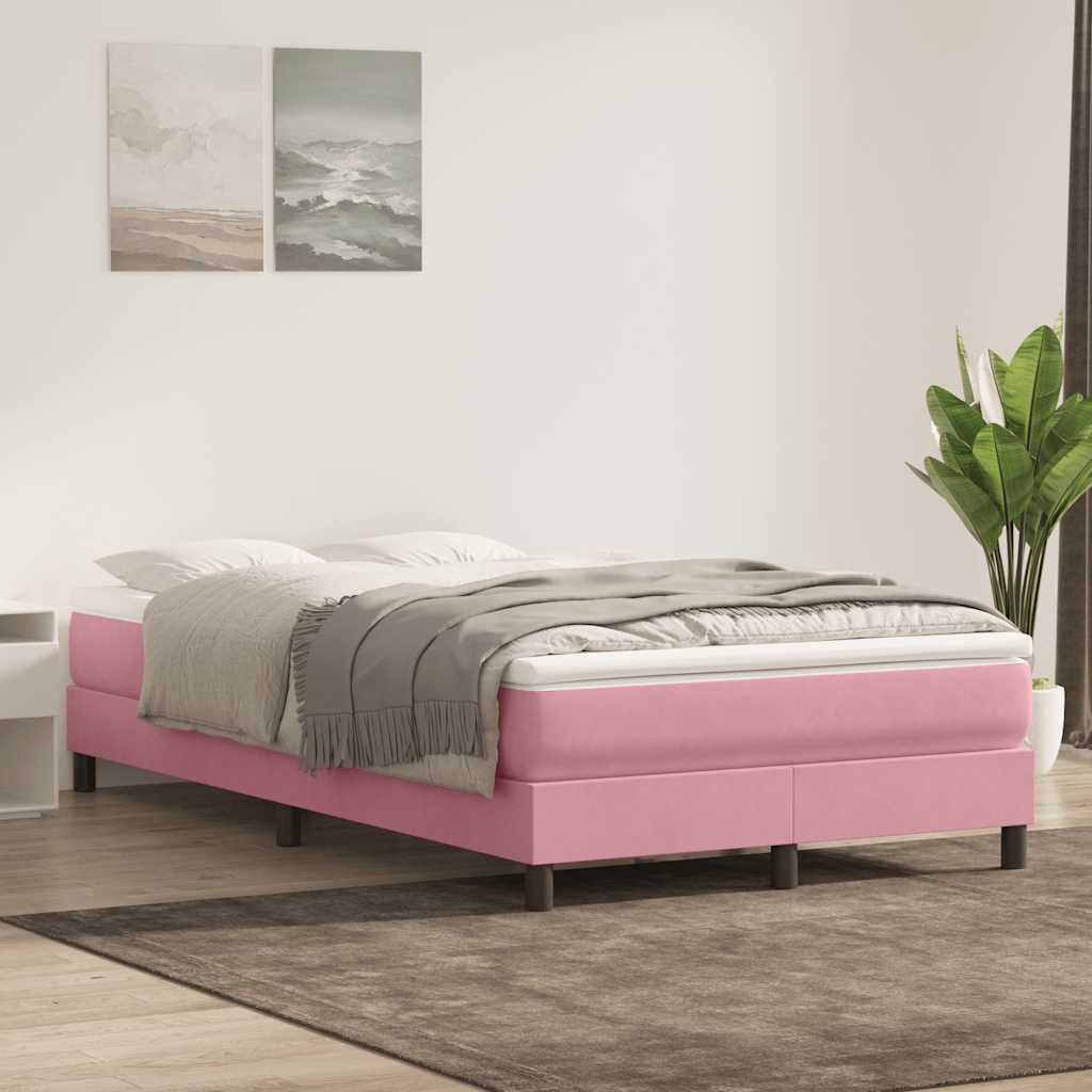 Cama box spring con colchón cuero sintético blanco 100x200 cm