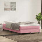 Cama box spring con colchón cuero sintético blanco 100x200 cm