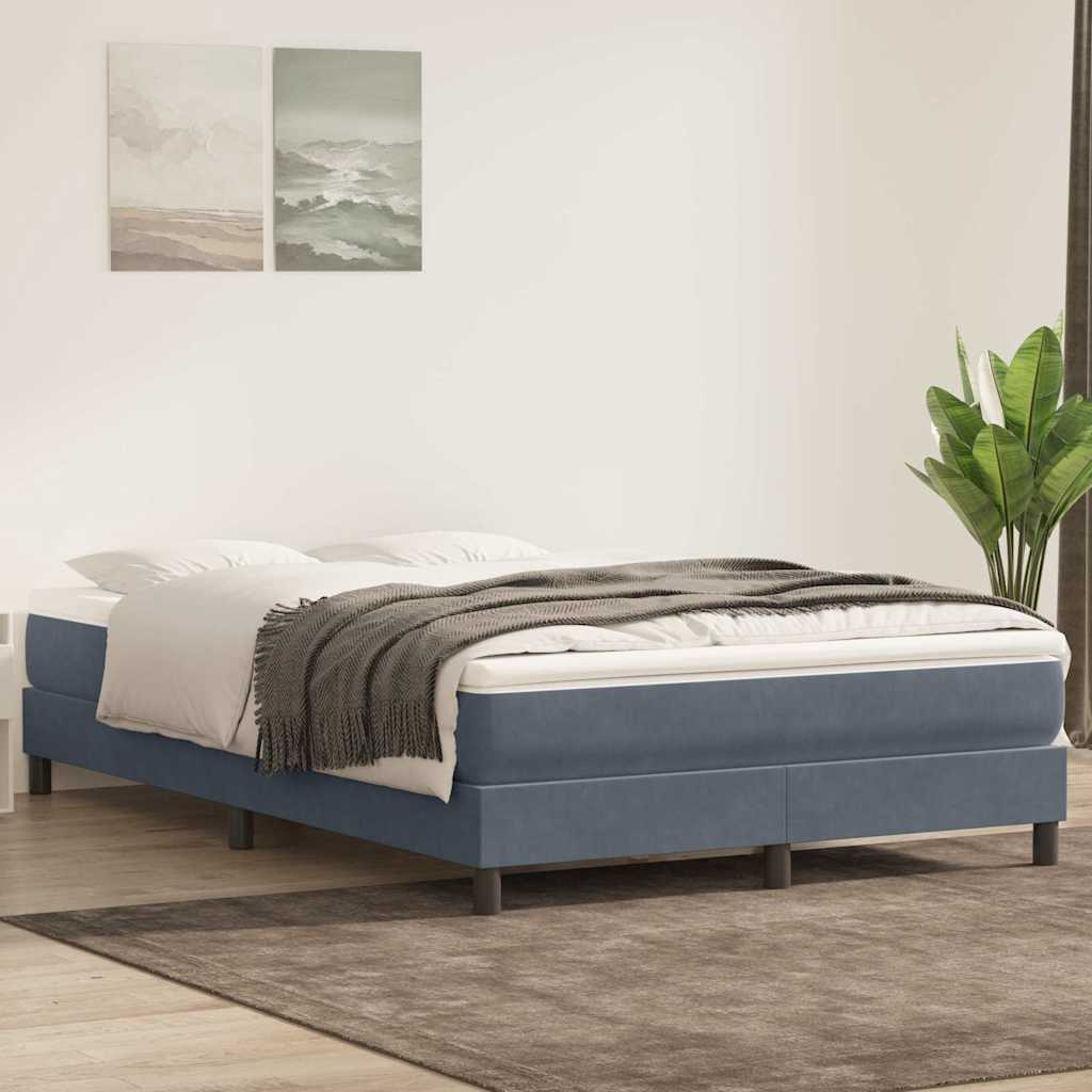 Cama box spring con colchón cuero sintético blanco 100x200 cm