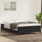 Cama box spring con colchón cuero sintético blanco 100x200 cm