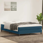 Cama box spring con colchón cuero sintético blanco 100x200 cm