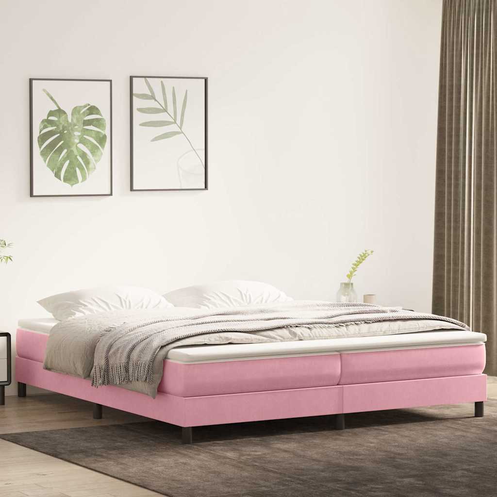 Cama box spring con colchón cuero sintético blanco 100x200 cm