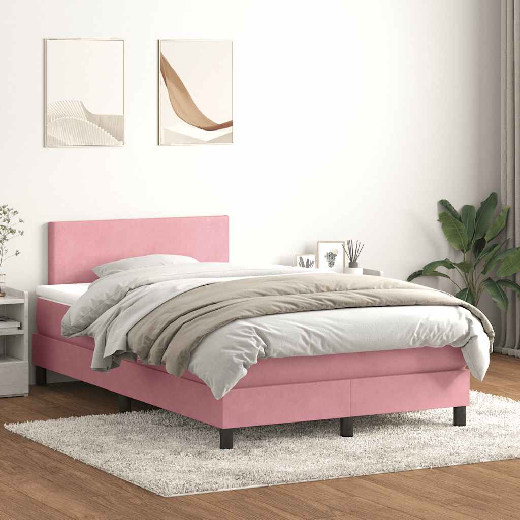Cama box spring con colchón cuero sintético blanco 100x200 cm
