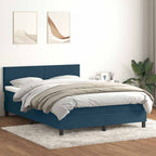 Cama box spring con colchón cuero sintético blanco 100x200 cm