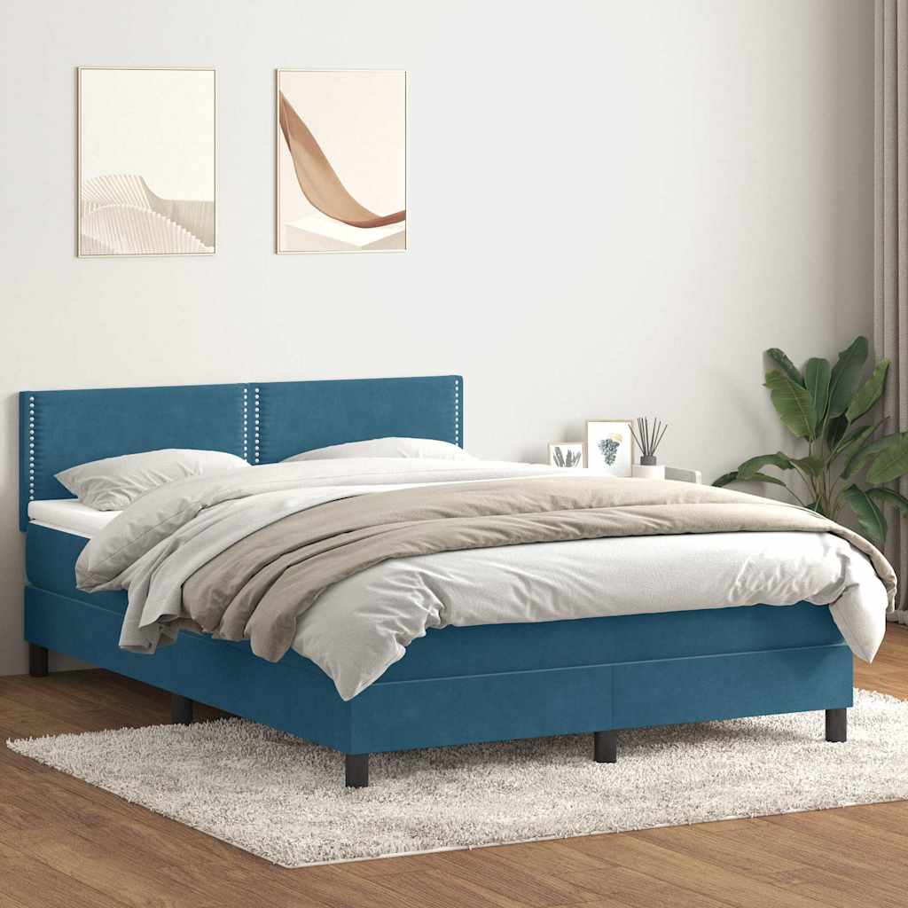 Cama box spring con colchón cuero sintético blanco 100x200 cm