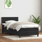 Cama box spring con colchón cuero sintético blanco 100x200 cm