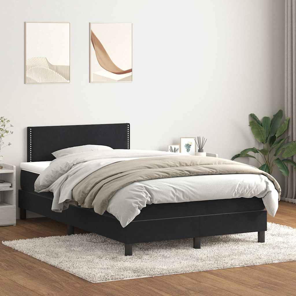 Cama box spring con colchón cuero sintético blanco 100x200 cm