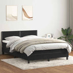 Cama box spring con colchón cuero sintético blanco 100x200 cm