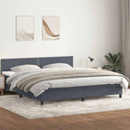 Cama box spring con colchón cuero sintético blanco 100x200 cm