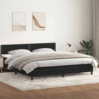 Cama box spring con colchón cuero sintético blanco 100x200 cm