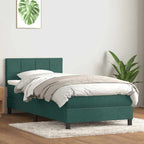 Cama box spring con colchón cuero sintético blanco 100x200 cm