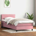 Cama box spring con colchón cuero sintético blanco 100x200 cm